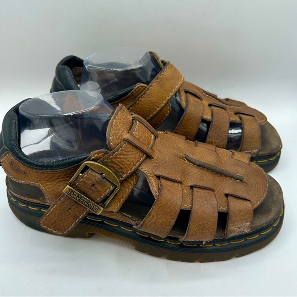 Dr. Martens Other - RARE DR MARTENS Sandals Mens Size 12 Brown Leather Fisherman Made In ENGLAND Y2K